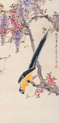 江寒汀 己亥（1959年）作 花鸟 立轴